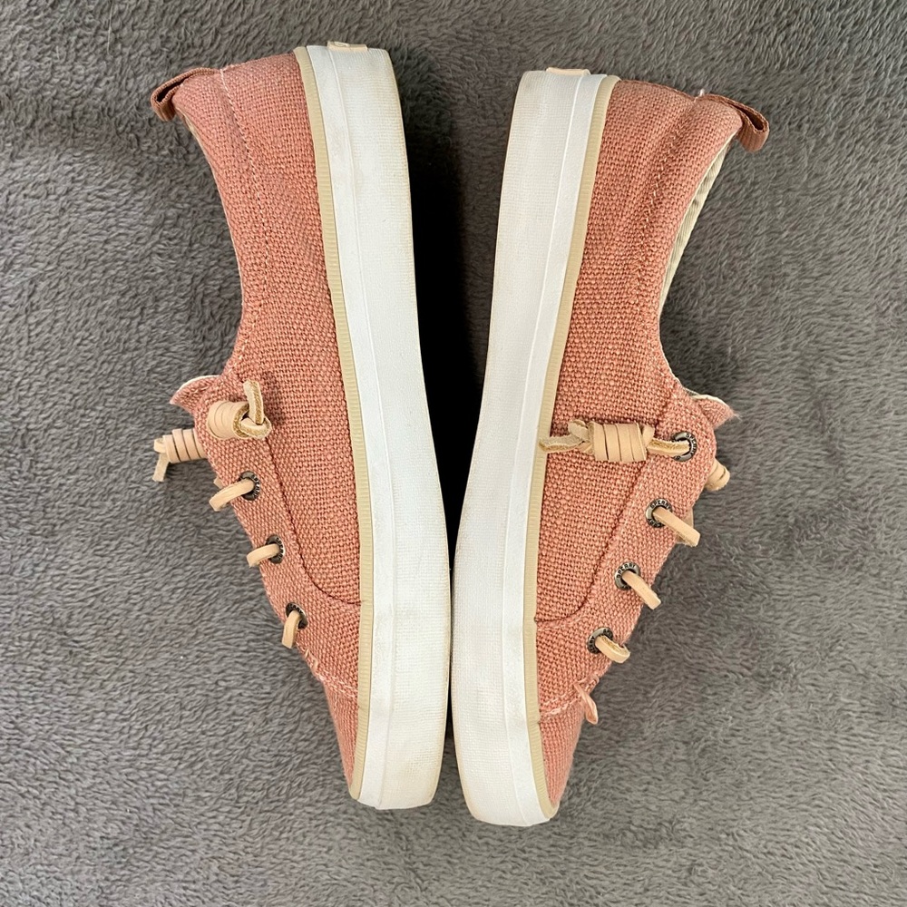 Canvas Sperry Top-sider, Leather laces Size 6.5